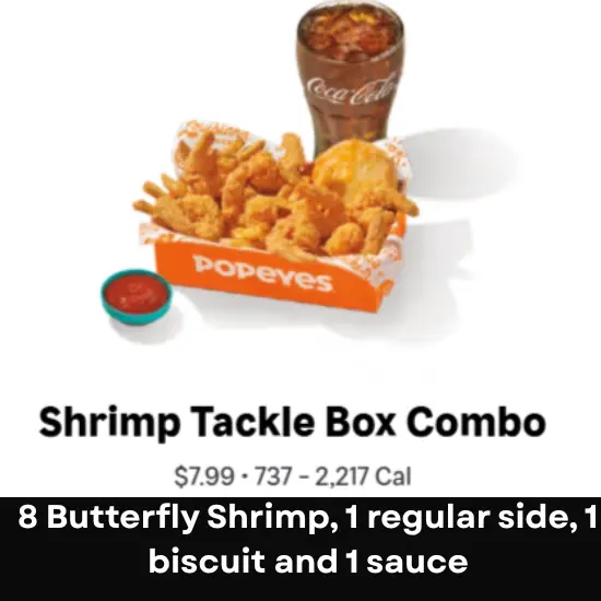 Popeyes Menu With Prices 16 Shrimp Tackle Box Combo with price