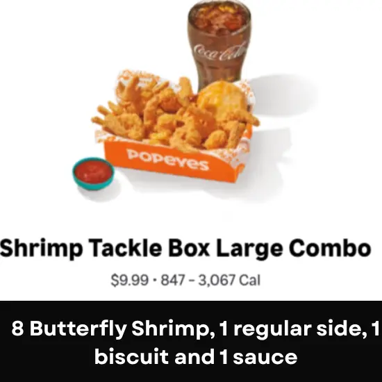 Popeyes Menu With Prices 17 Shrimp Tackle Box Large Combo prices