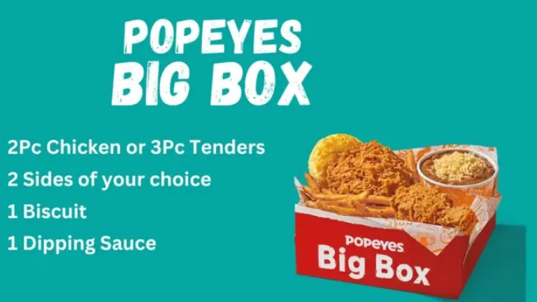Popeyes Big Box Special with include items