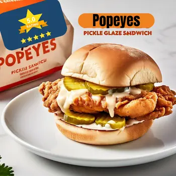 Popeyes Pickle Menu 9 Popeyes Pickle Glaze Sandwich